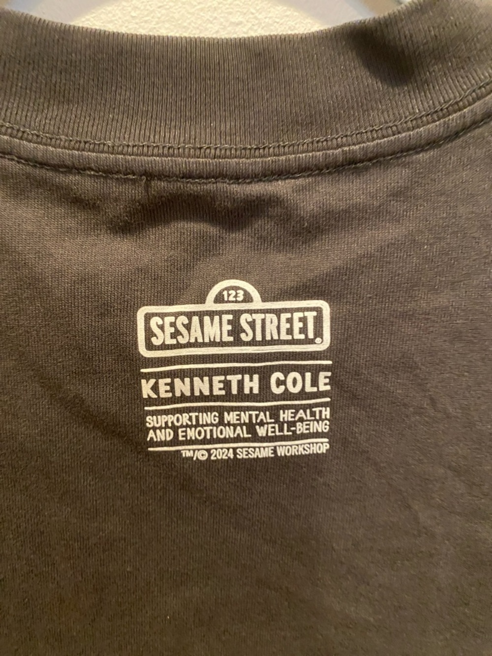 Sesame Street Black Short-Sleeve Graphic Tee with Cookie Monster Character NWOT - Picture 4 of 6